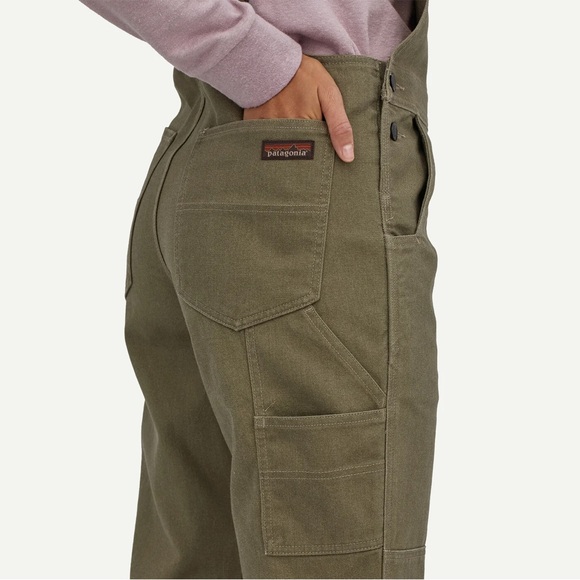 NWT Patagonia All Season Hemp Canvas Bib Overalls Women’s Size XS LONG - Picture 5 of 9
